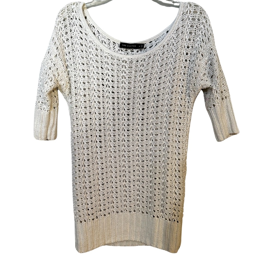 White Crochet Mid Length top